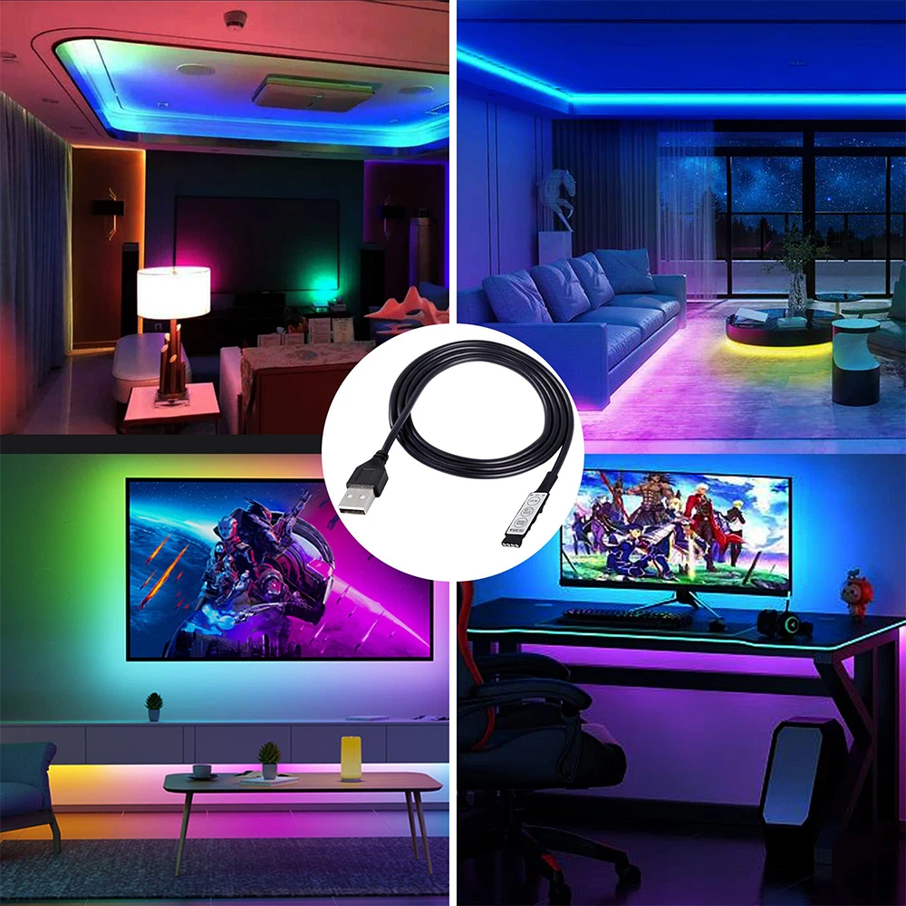 LED Strip Lights USB APP Control Color Changing RGB 3535 Led Light Flexible Lamp Tape for Room Decoration TV Backlight Diode