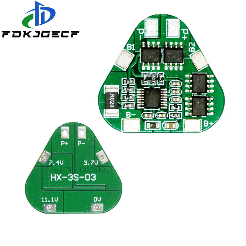 3S 12V 18650 Lithium Battery Protection Board 11.1V 12.6V overcharge over-discharge protect 8A 3 Cell Pack Li-ion BMS PCM PCB