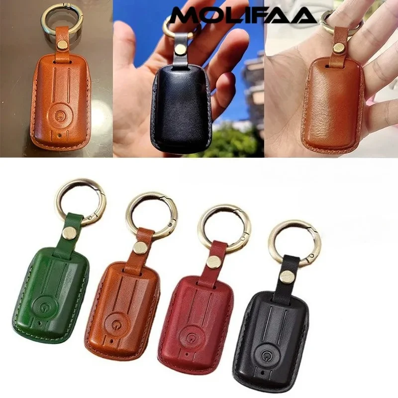

Key Case For Yamaha Xmax 300 Nmax Nvx155 2022 Motorcycle Handmade Keychain Ring Buckle PU Leather Key Chain Cover Accessories