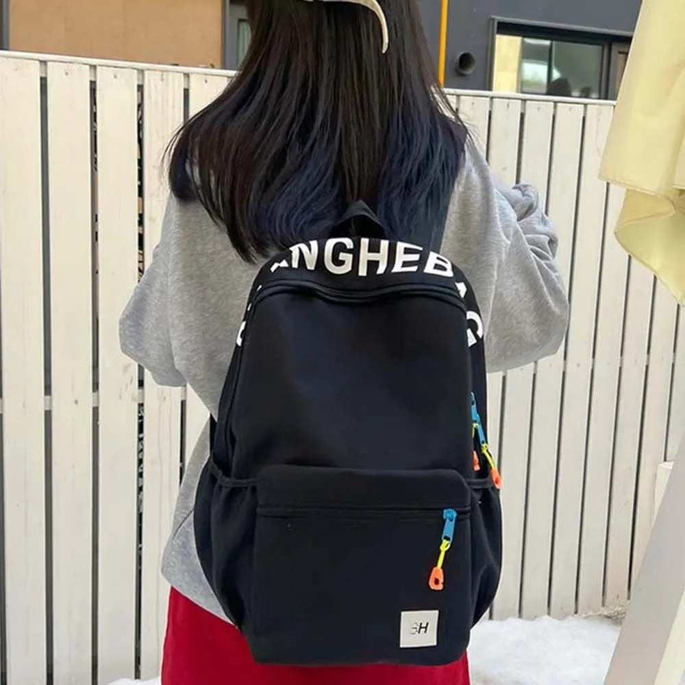 

Daypack Oxford Cloth Backpack Contrast Color Casual Students School Bag Dustproof Durable Large Capacity Backpack Men