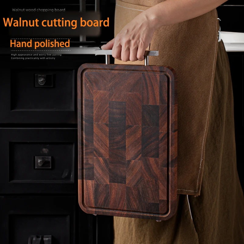 Black walnut cutting board Double-sided fruit hand sanded Light luxury and nobility cutting board