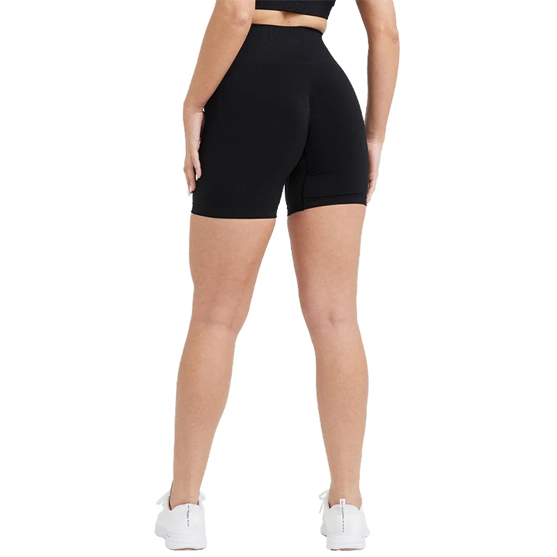 Pantalones cortos ajustados sin costuras para mujer, shorts de Yoga para entrenamiento, trajes suaves de cintura alta, ropa deportiva para Fitness,