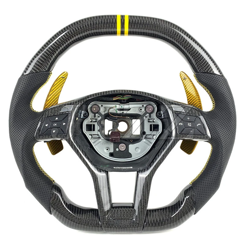 

Suitable for Mercedes-Benz A45 W204 W212 W218 W116 C A GLC CLS Class Steering Wheel Carbon Fiber