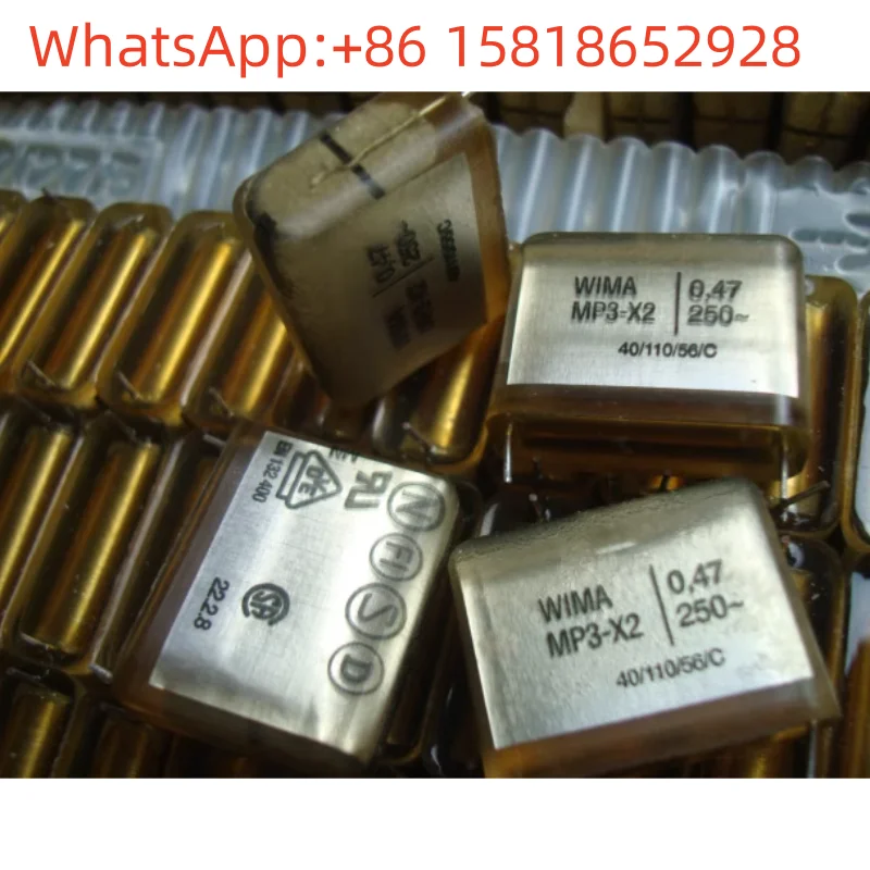 5pcs 250VAC 0.47UF Original German Transparent WIMA MP3-X2 Safety X2 Capacitors