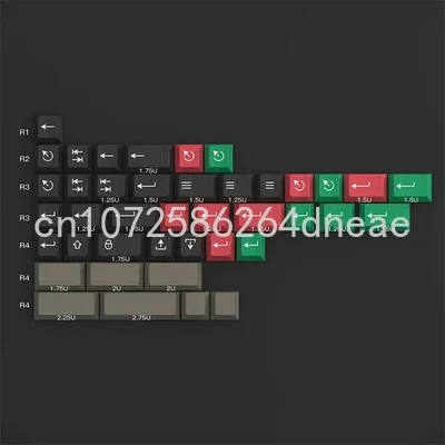 Keycap Vintage bahan PBT tinggi asli pengerjaan dua warna