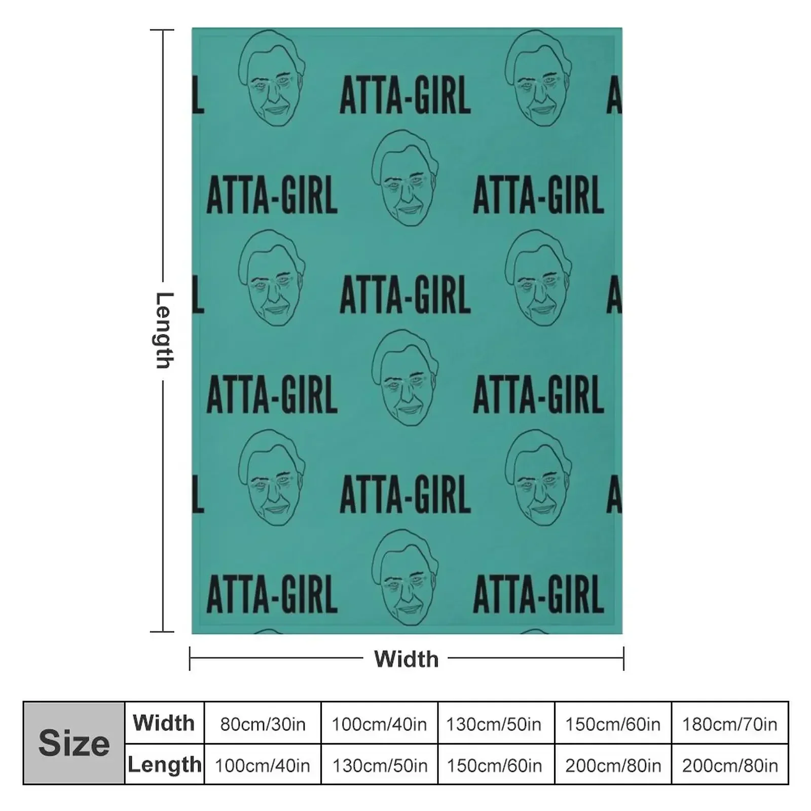 Atta-girl (David Attenborough) (sea green) Throw Blanket cosplay anime Plaid on the sofa Fashion Sofas Blankets