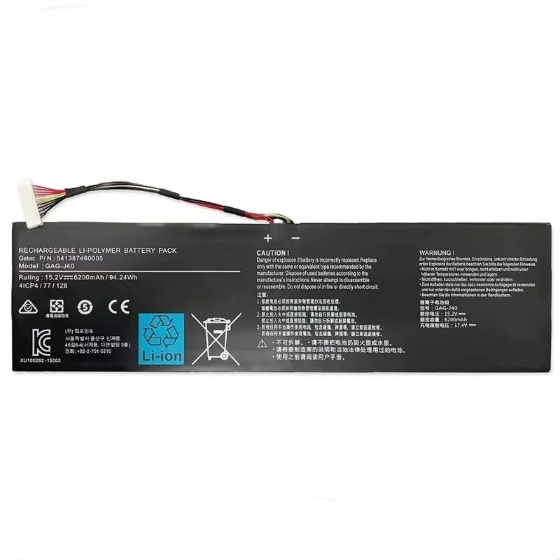 GAG-J40 Laptop Battery for Gigabyte Aero14-V7 14-K7 15W 15X Aorus X7 Dt V6 V7 V8 Series 15.2V 94.24Wh 6200mAh Laptop Battery - Image 3