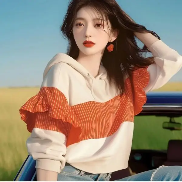 

Меховые толстовки с капюшоном Y2K для женщин, тяжелые абрикосовые буквы, все на каждый день, комфорт, фитнес, Sudadera, дизайн для девочек, свободные модные Y2K