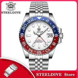 STEELDIVE SD1993 White Dial 60 Clicks Ceramic Bezel 41MM Case Sapphire Glass BGW9 Luminous 300M NH34 Mechanical Men Dive Watches