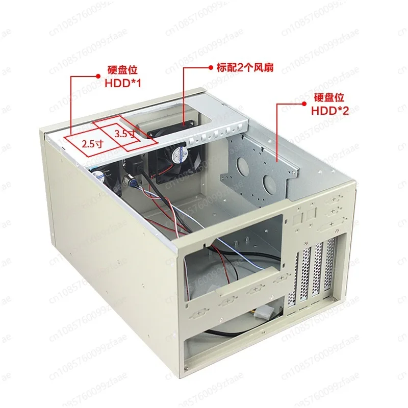 Wall mounted industrial control chassis 4 expansion slot 6 serial MATX main board