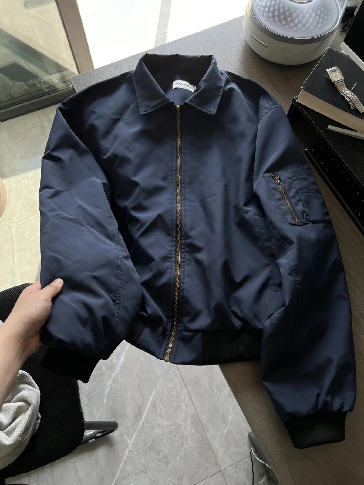 

Мужская куртка Cleanfit Boxy Pilot: Весенняя, в американском ретро-стиле, с бейсбольным воротником, молодежная, трендовая, из полиэстера, для весны и осени