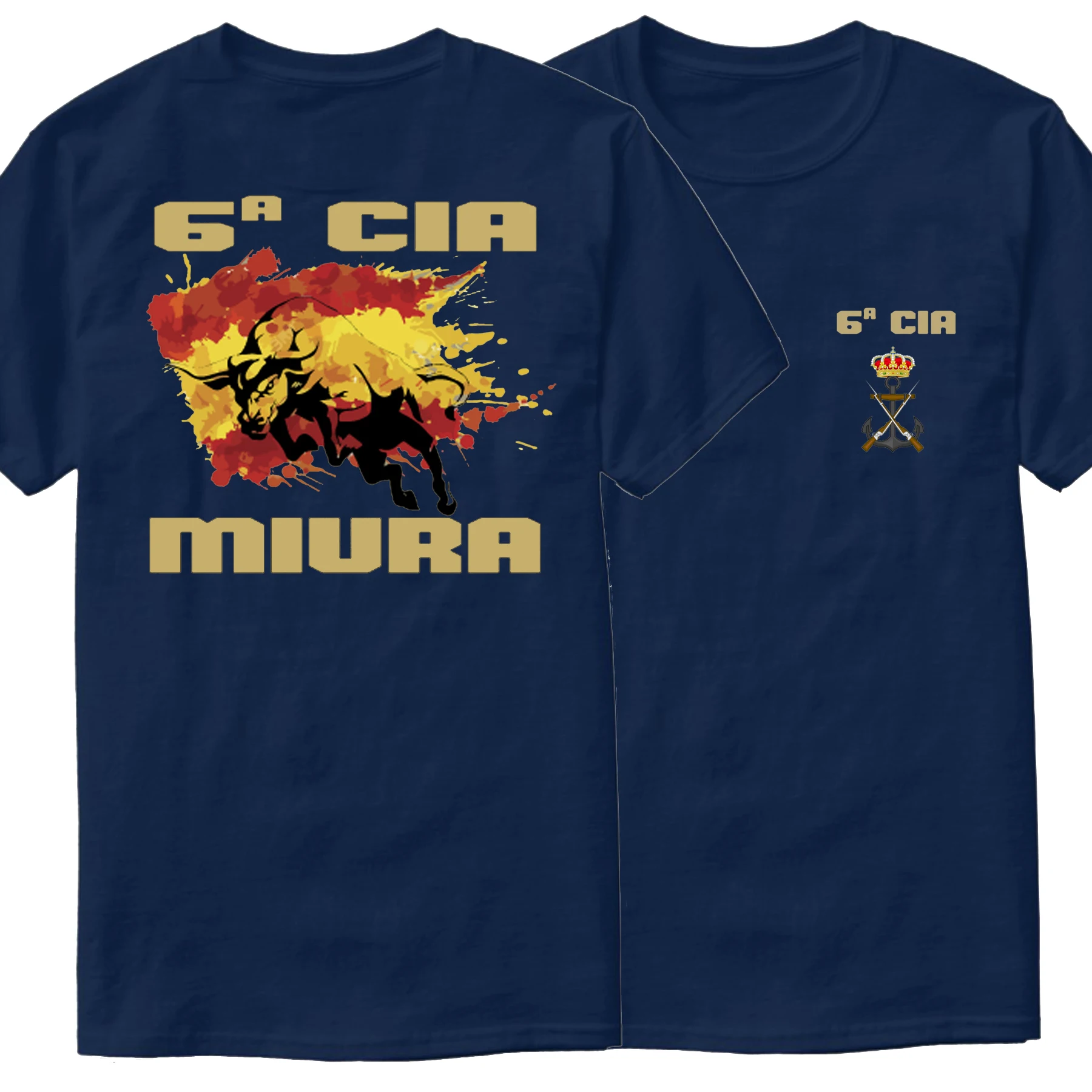 Camiseta 6ª Compañía Aniversario Infantería De Marina Española New 100% Cotton Short Sleeve O-Neck T-shirt Casual Mens Top