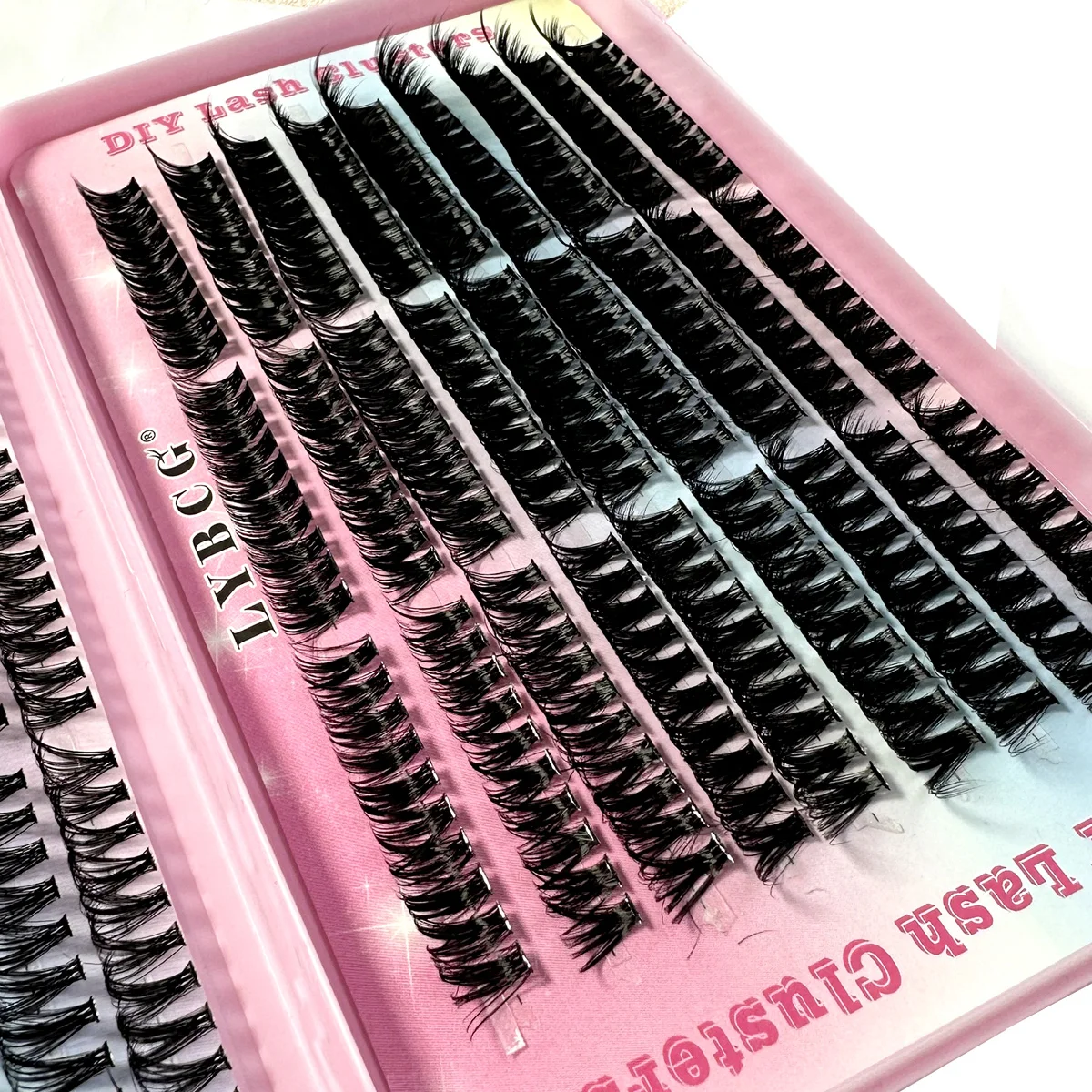 自然な30D-100D Cカール 9-17mmミックス長さ ふわふわボリュームクラスターラッシュ ソフトで快適なつけまつげ 長持ちするまつげ