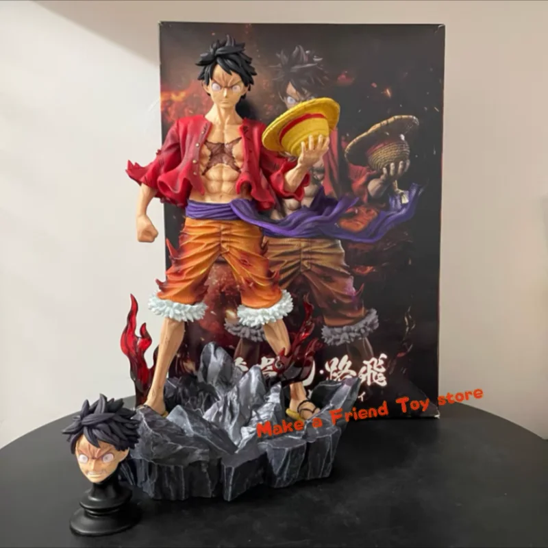 

One Piece Luffy Anime Figure Four Emperors Monkey D. Luffy Holding A Straw Hat 24cm Action Figurine Pvc Collectible Toys Gift