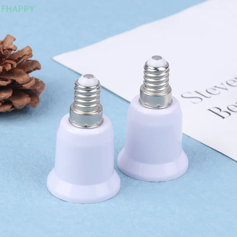 2 ชิ้น E14 To E27 E14-D27 อะแดปเตอร์แปลงซ็อกเก็ตพลาสติกทนไฟแปลงซ็อกเก็ตอะแดปเตอร์หลอดไฟผู้ถือโคมไฟอะแดปเตอร์
