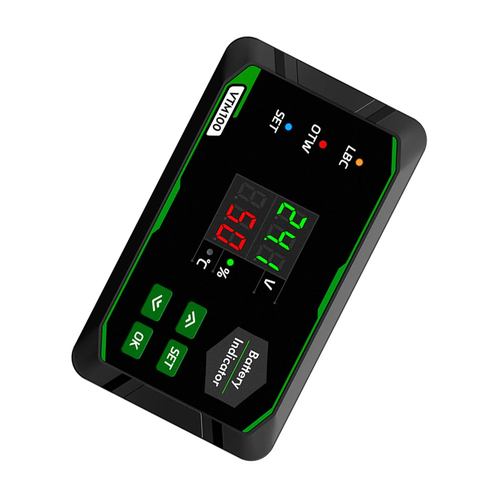 For Golf Cart Batteries Digital Voltage Meter For Home Backup Power Black Long Term Battery Maintenance Two-wire Connection
