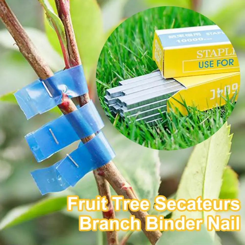 604C Tapetool Staple Pin Nail Tape Tool Tapener Tying Fruit Tree Secateurs Machine Pack Plant Garden Trunk Connect Tool