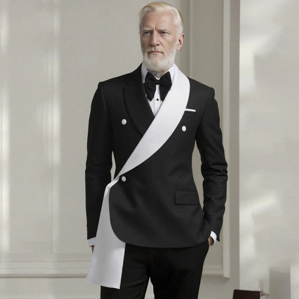 

Customzied Men's 2 Piece Suits Formal One-Button Shawl Lapel Blazer High Quality Jacket Pants Party Full Sets Costume Homme