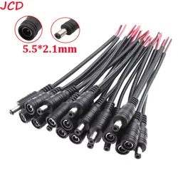 DC Power Connector Pigtail Barrel Plug Cable 2.1mm x 5.5mm Male Female 15CM For IP Camera Power Supply Adapter LED Strip