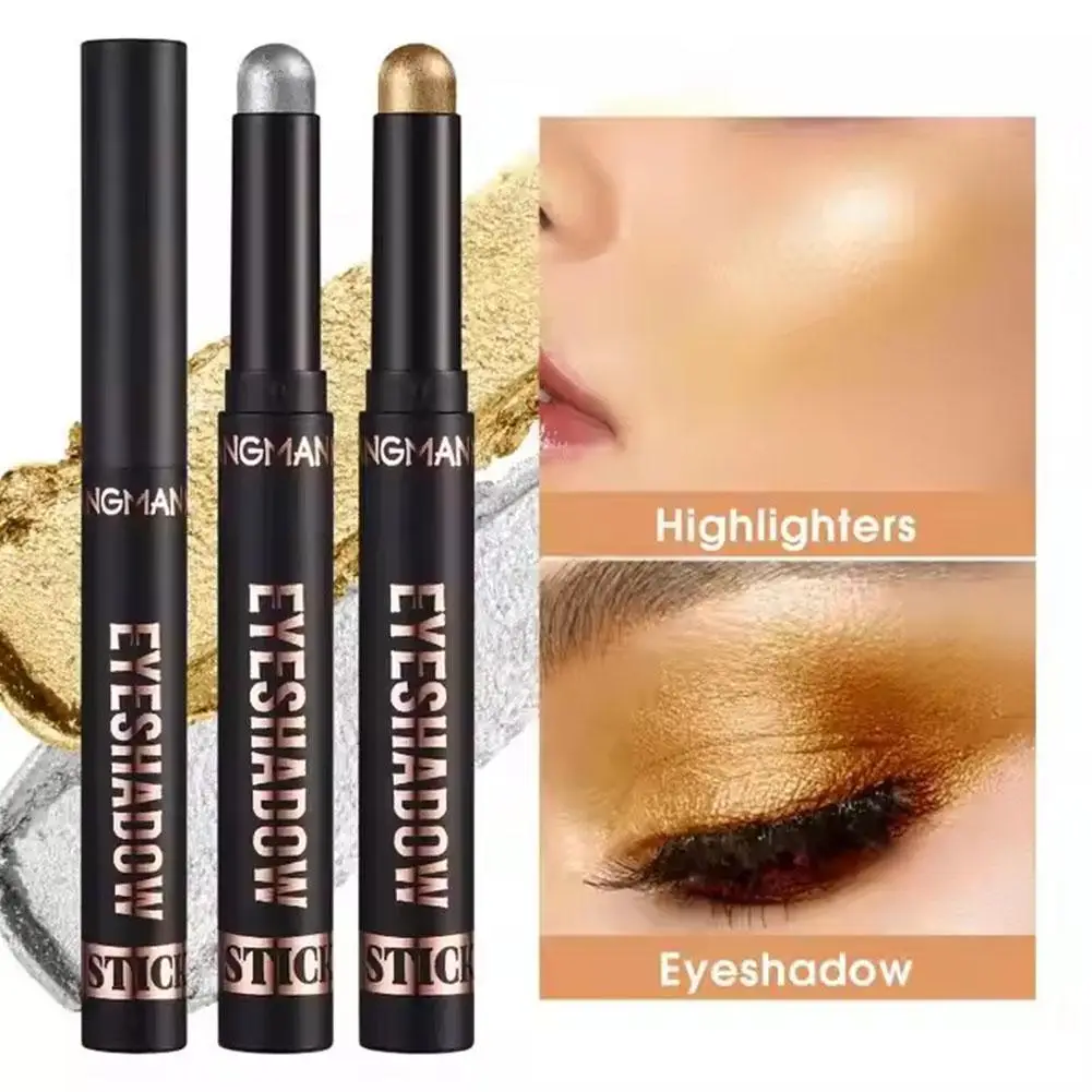 Lápiz de sombra de ojos nacarado resistente al agua, 8 colores duraderos, herramientas de brillo, resaltador de maquillaje, Sh A8M8, 1 ud.