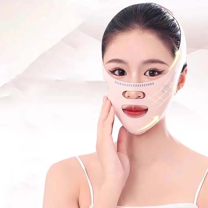 Reusable Face Slimming Bandage V Line Face Shaper Women Chin Cheek Lift Up Belt Facial Massage Strap Face Skin Care Beauty Tools