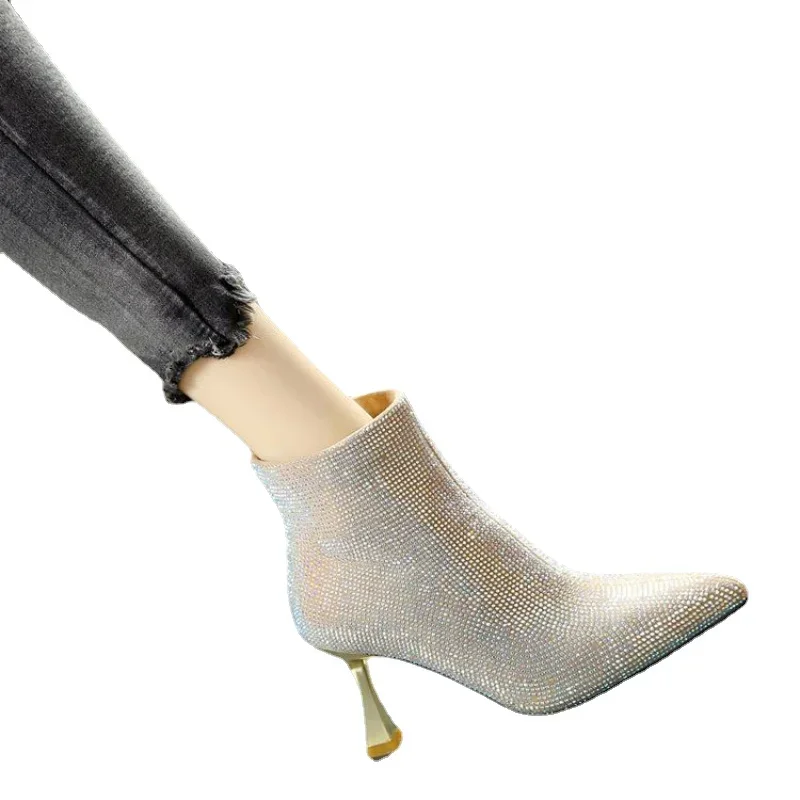 Buty damskie 2023 modne szpiczaste wysokie obcasy eleganckie i wygodne pojedyncze buty solidne wąskie obcasy damskie buty