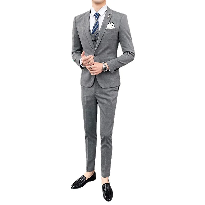 Men's business casual slim fit three piece suit25