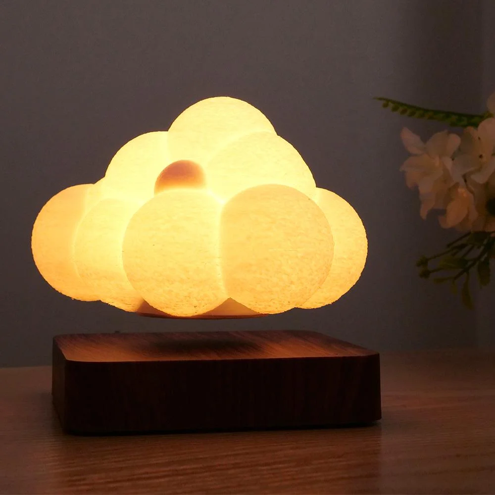 Magnetic Levitating 3D Cloud Lamp Bedroom Ambient Light Study Desk Decor Romantic Birthday Gift