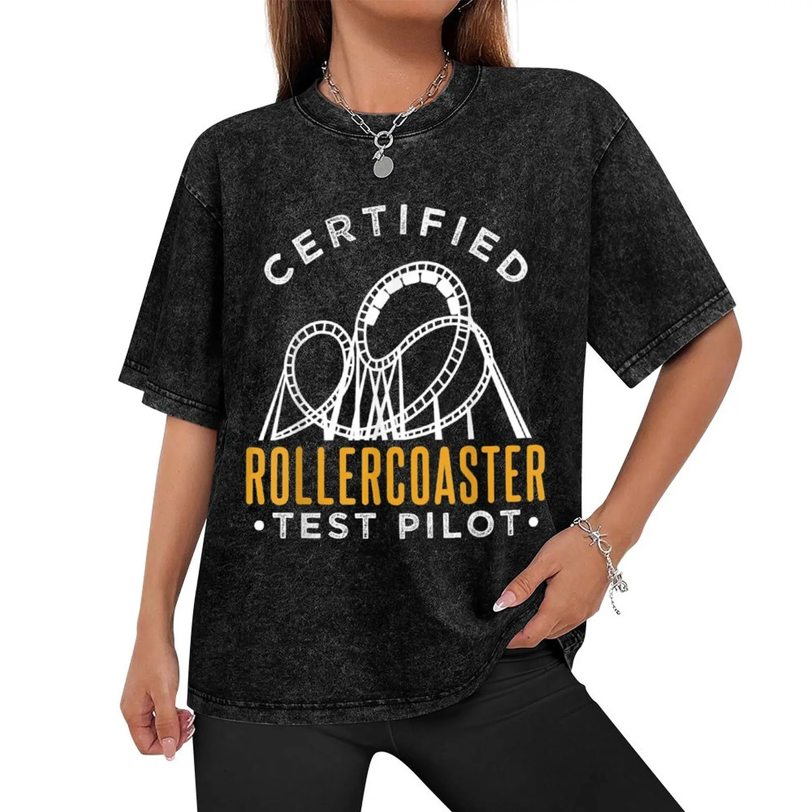 Certified Rollercoaster Test Pilot T-Shirt valentines boutique clothes cute clothes slim fit t shirts for men