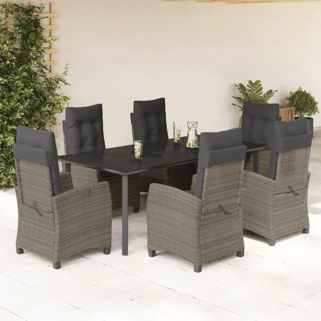 

Stylish Grey and Black Garden Dining Set for Outdoor Patio Furniture Modern Design Lightweight and Durable