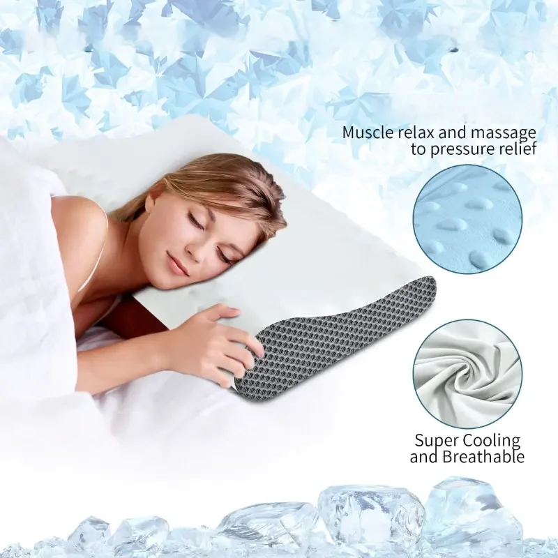 Large Memory Foam Sleeping Pillow Contour Pillow for Neck and Shoulder Pain Relief Memory Foam Neck Support Pillow for Sleepers