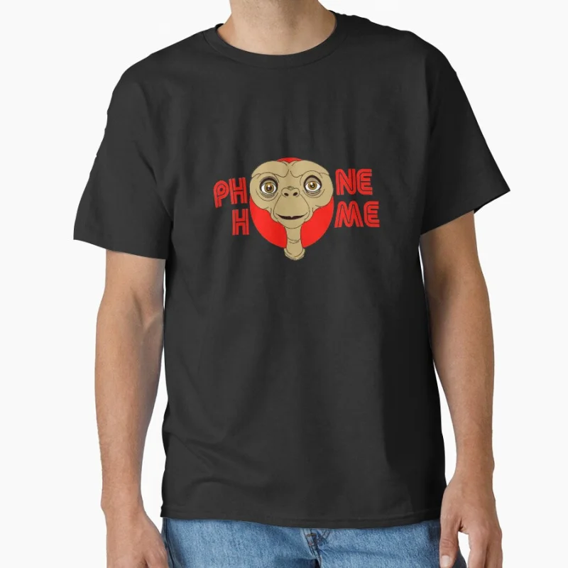 

Phone Home 1028 E.T. The Extra Terrestrial Vintage Sic-Fi gift t shirt Retro Cartoon Alien Graphic clothes All size Tops