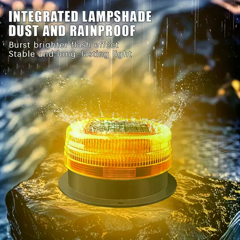 LED Magnetic Warning Light Car Truck Vehicle Wireless Strobe Beacon Flashlight Emergency Signal Night Sensor Flashing Solar