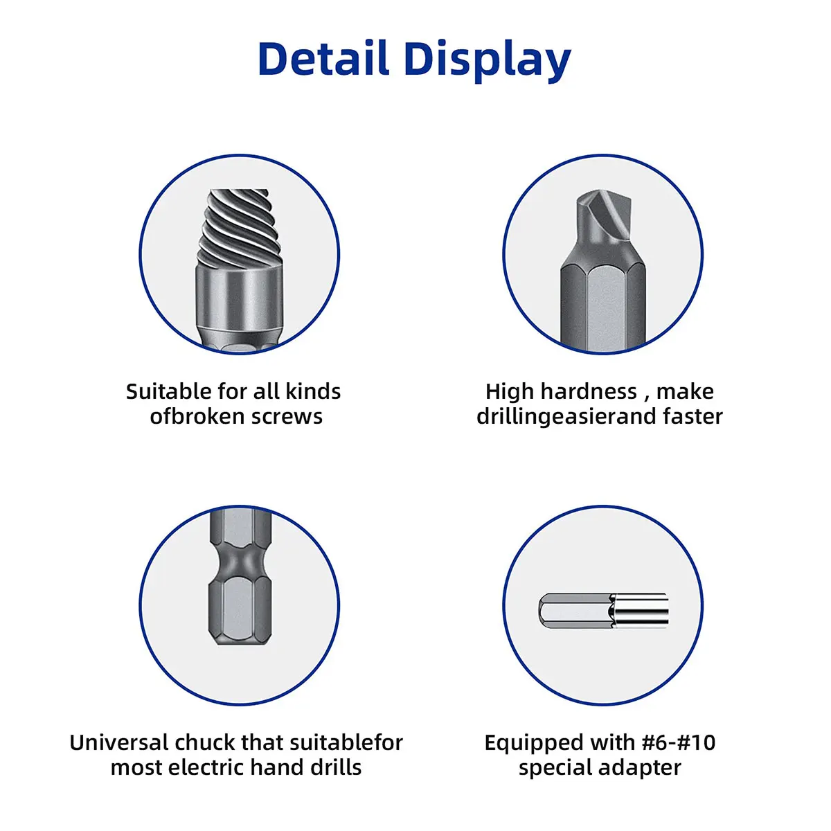 33pcs High Speed Steel Reverse Tooth Reverse Screw Extractor with Socket Adapter