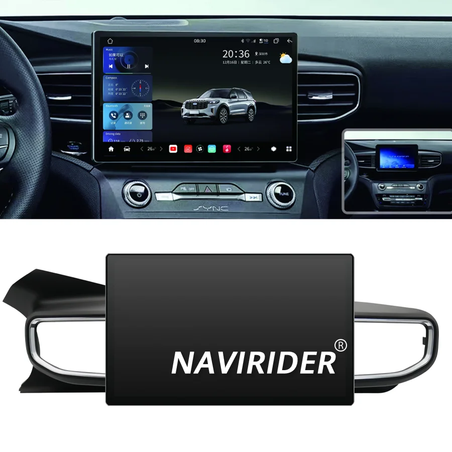 S Dual System For Ford Explorer 2021 2022 - 2025 Car Stereo Radio Multimedia Player Carplay GPS Navigation 12.5