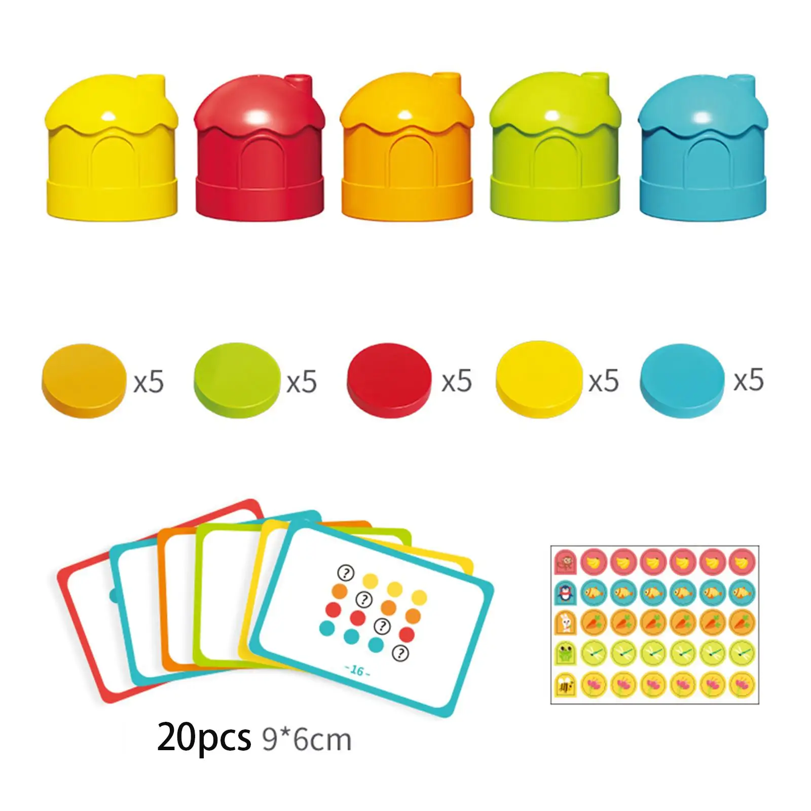 Early Education Color Sorting Cup Multipurpose Math Teaching Aids Fine Motor