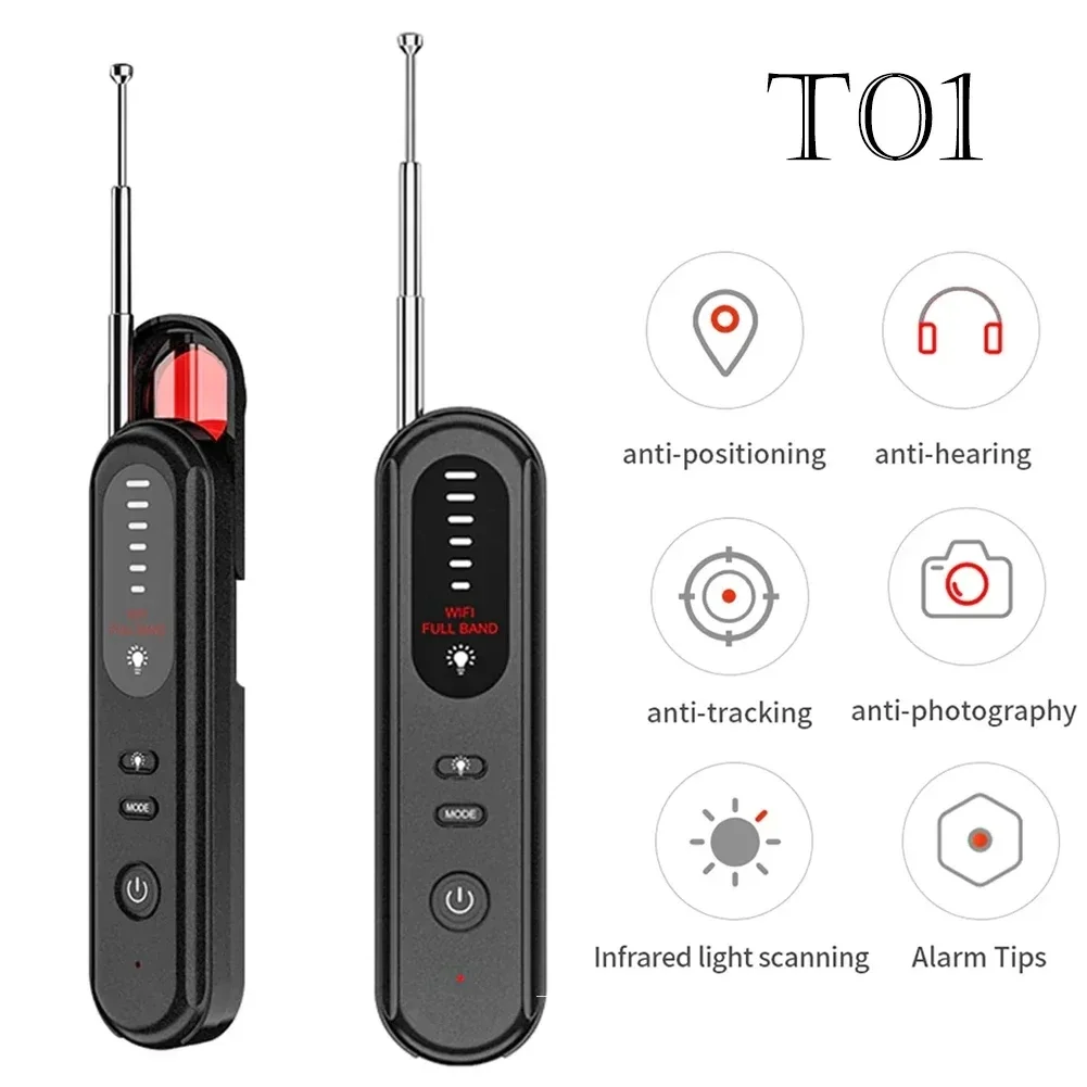 Hot T01 Camera Detectors Portable Pen Shape Anti Camera High Sensitivity Anti-recording Signal Detection RF Hotel Detector