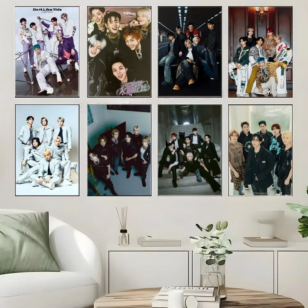 HipHop Boy Group P-P1Harmony Poster  Self-adhesive Art Waterproof Paper Sticker Coffee House Bar Room Wall Decor