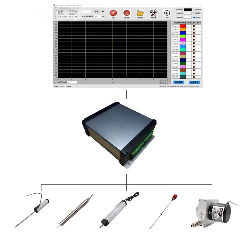 Multi-channel displacement data collection system,  control instrument