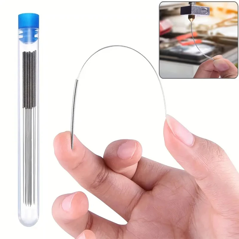 3D 프린터 노즐 청소 키트 0.2/0.25/0.3/0.35/0.4mm 스테인레스 스틸 노즐 청소 바늘 자동차 와이퍼 가스 스토브용 클리너