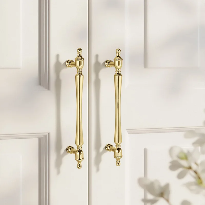 

French Cream Style High End Gold Cabinet Handles Luxury Drawer Wardrobe Pulls