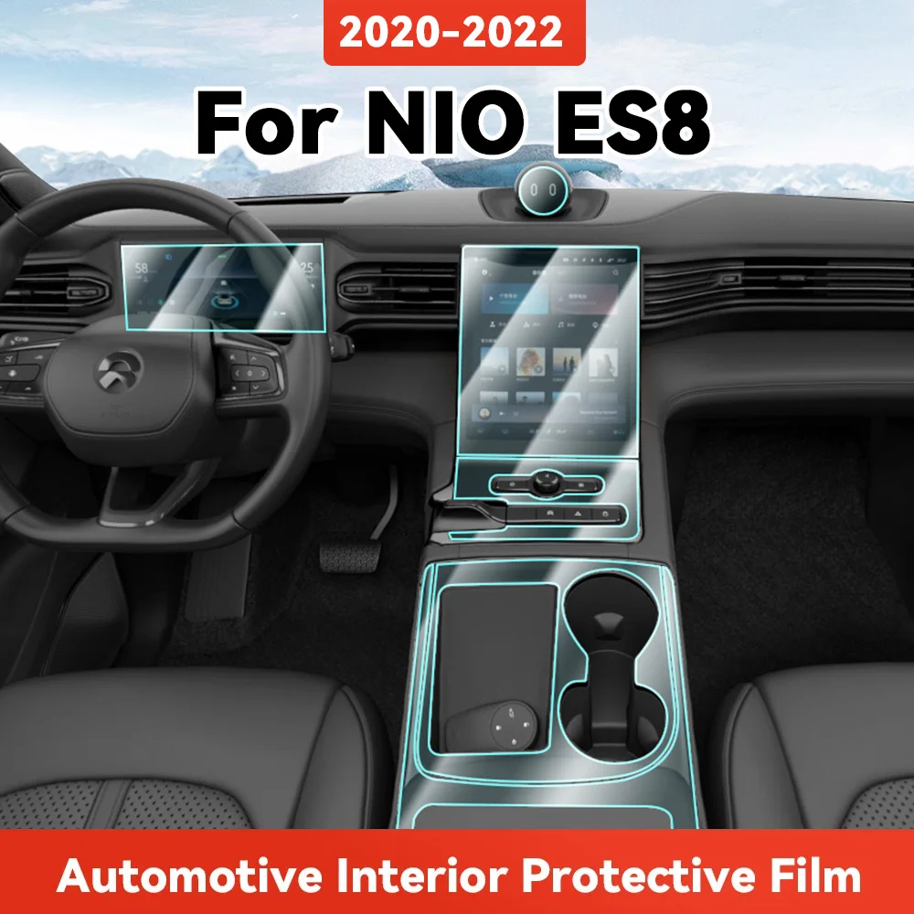 

For NIO ES8 2020-2022 Auto Transparent TPU Protective Film Car Interior Central Control Navigation Panel Sticker