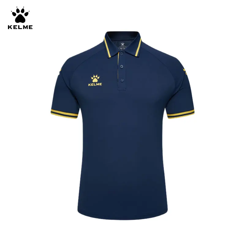 Kelme-Polo de treino de basquetebol masculino, manga curta, futebol, desporto, casual, primavera, verão, novo, 2024