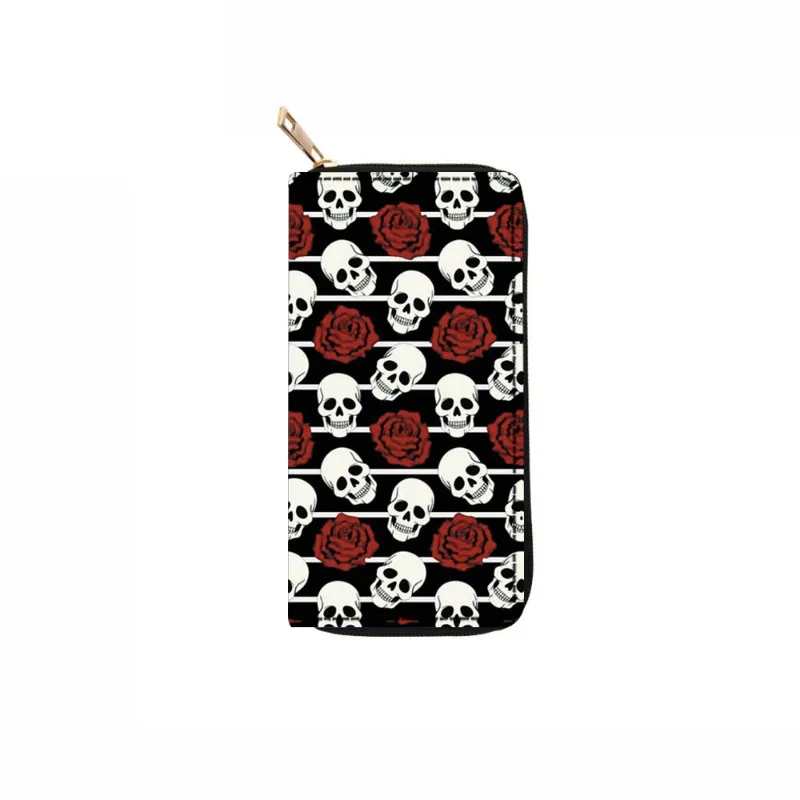 Disney Cartoon The Nightmare Before Christmas Wallet Skeleton Jack Sally Print Multifunctional Long Wallet Women\'s Clutch