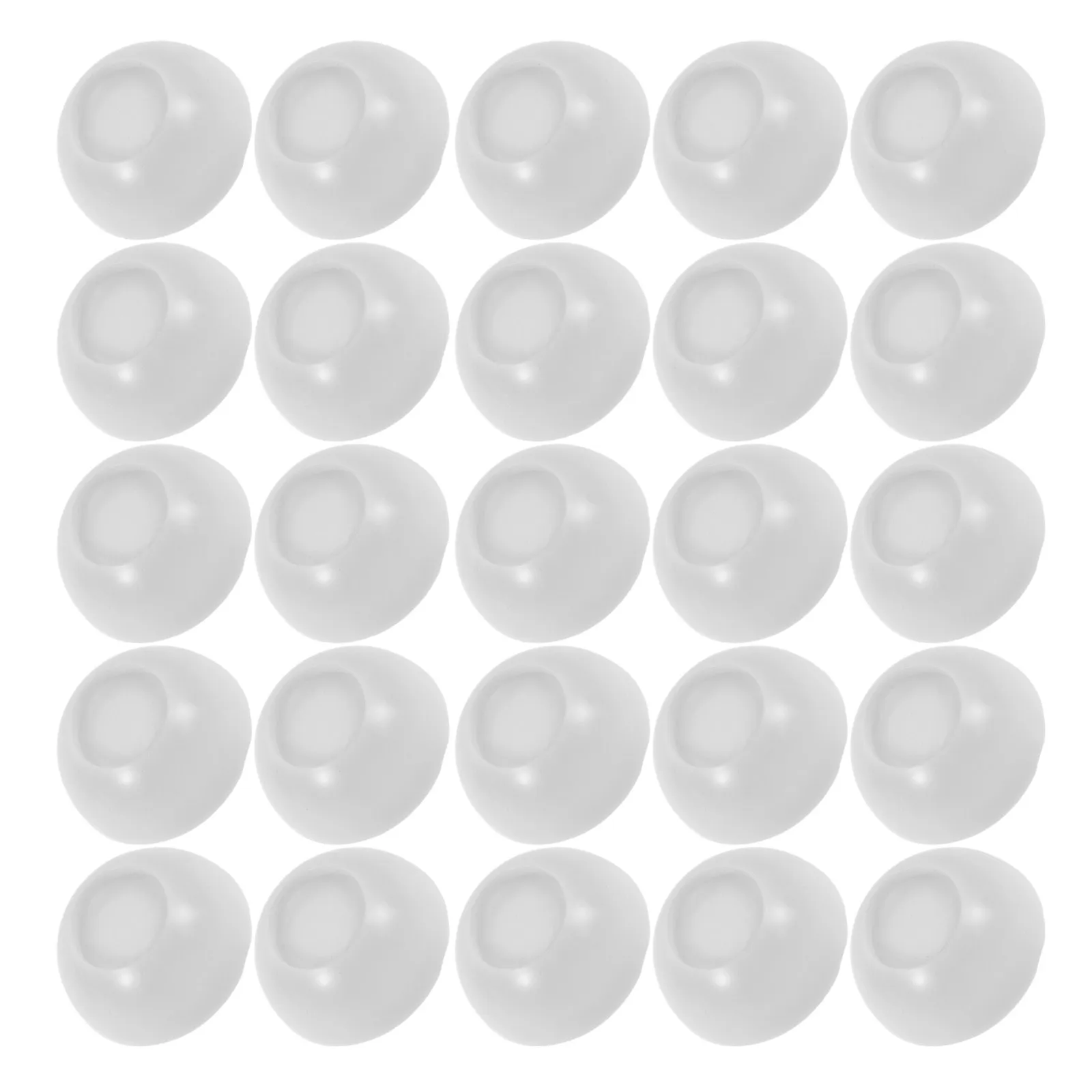 50Pcs 12Mm Od 6Mm Id Smooth Plastic Eye Blanks Unpainted White Base Bjd Accessories DIY Art Craft Supplies for Handmade Projects