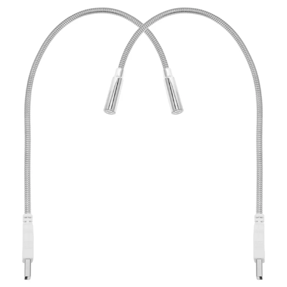 

2Pcs LED USB Lamp Flexible Metal Gooseneck Keyboard Light for Laptop Notebook Desk Reading Portable Night Light Adjustable