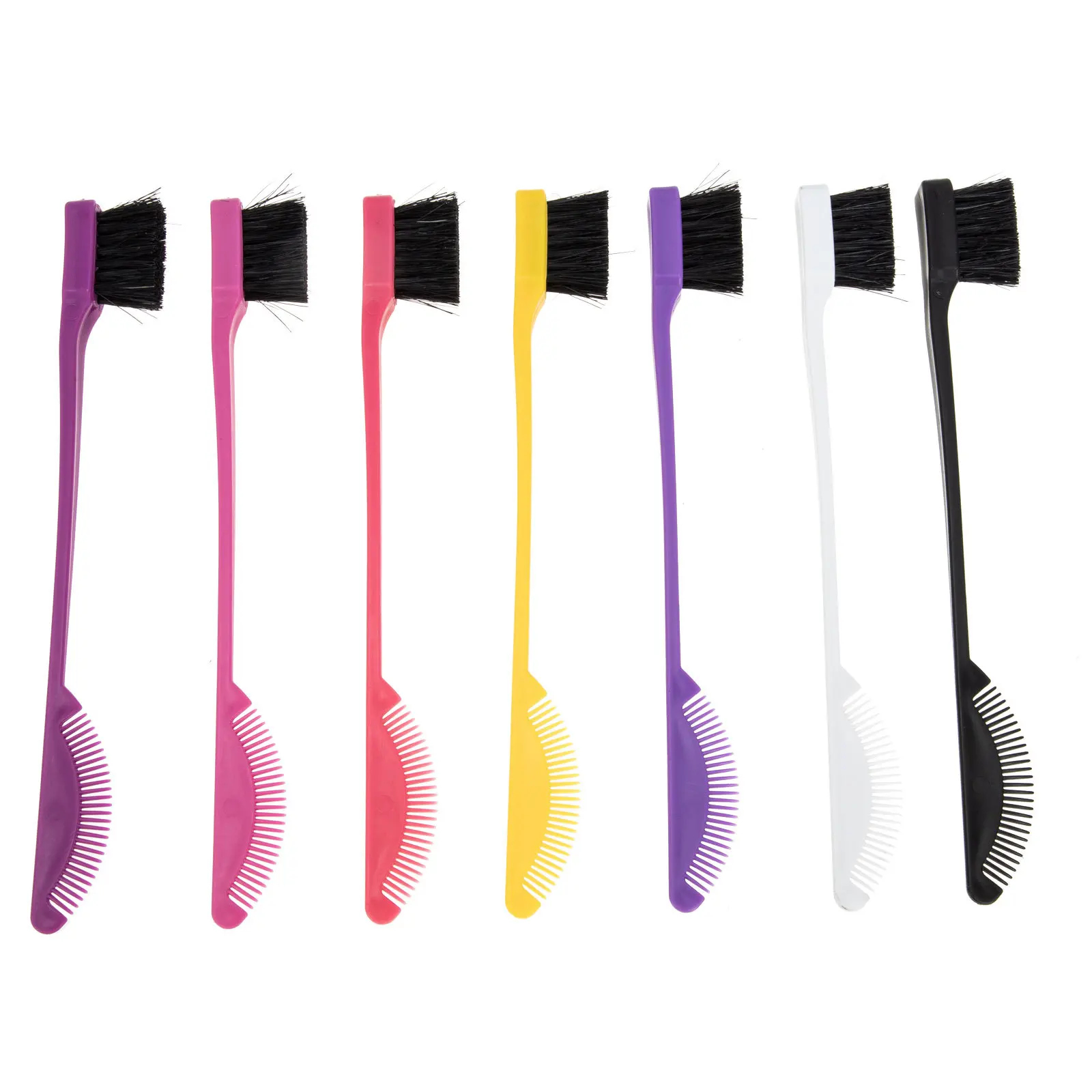 7 قطعة فرش ماكياج الحاجب حافة مشط رمش فرشاة صبغ الشعر فرشاة شعري النحت أداة المحمولة مجموعة السفر #3