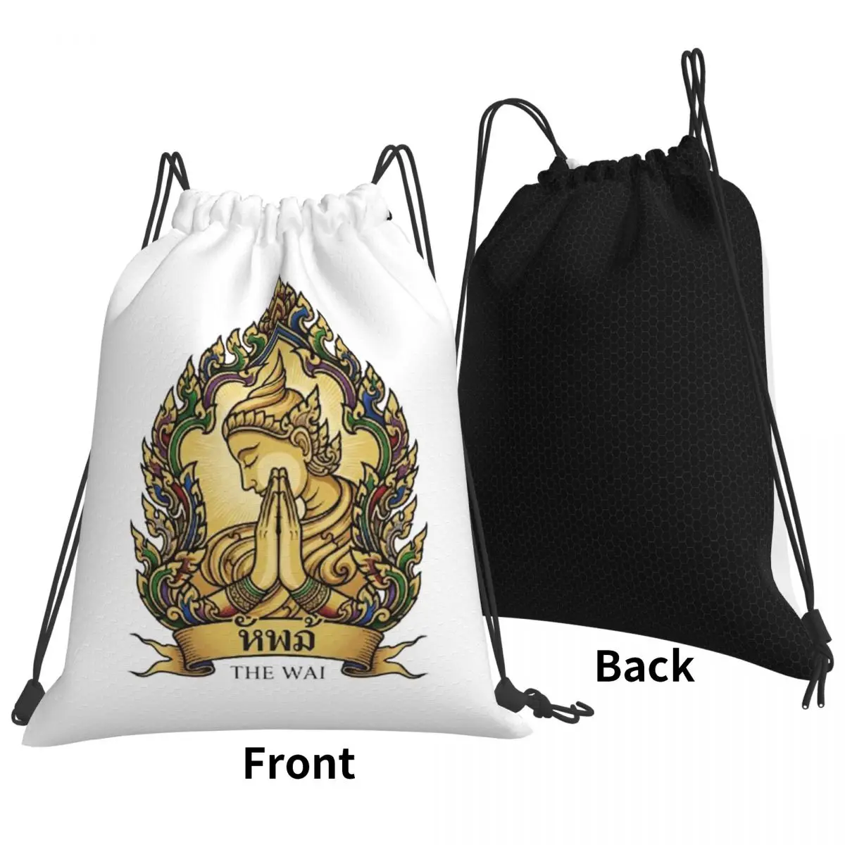 THE WAI Backpacks Multi-function Drawstring Bags Shoes Bag Book Bags for Travel School