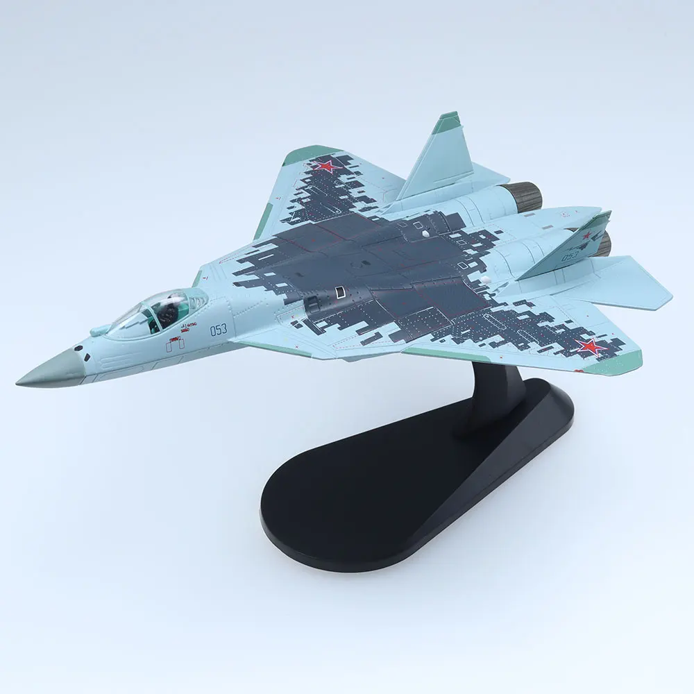 1/100 مقياس SU-57 نموذج معدني لطائرة مصبوبة للهدايا #1
