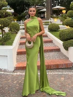 Vestido largo ajustado con espalda descubierta y hombros descubiertos para mujer, ropa Sexy con cinta de satén sin mangas, elegante para fiesta, 2024